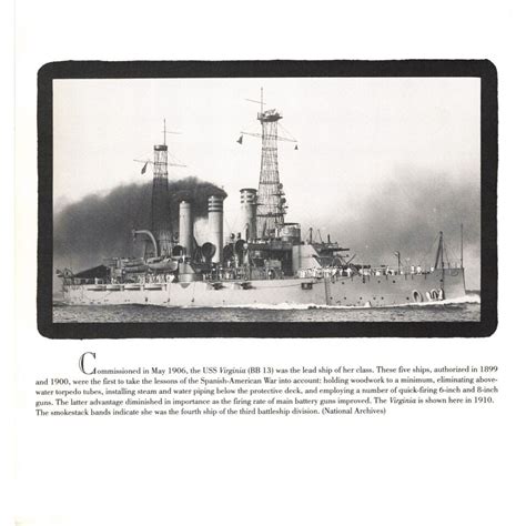 USS Virginia BB13 Battleship Vintage Book Print 2T1-70 | eBay