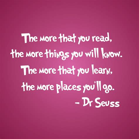 InnovativeStencils - The more that you read... Dr. Seuss Quote Wall Decal Nursery Quote Wall ...
