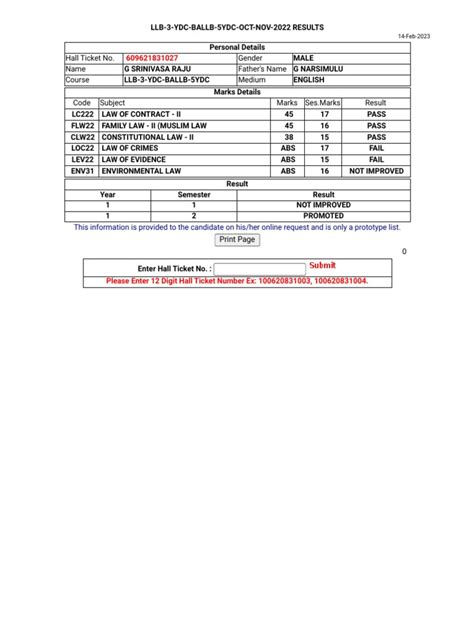 Osmania University Results - 2023 | PDF