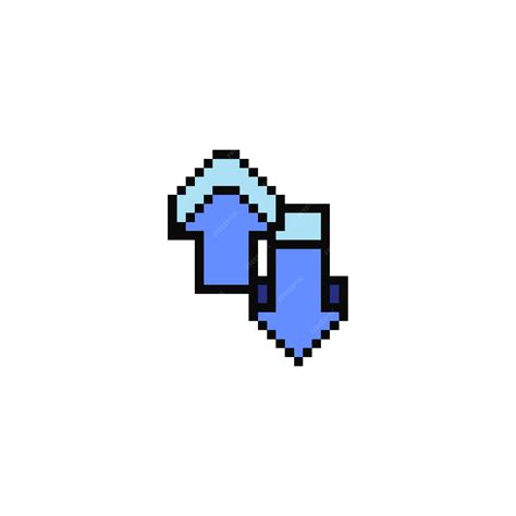 Premium Vector | Pixel art arrow icon