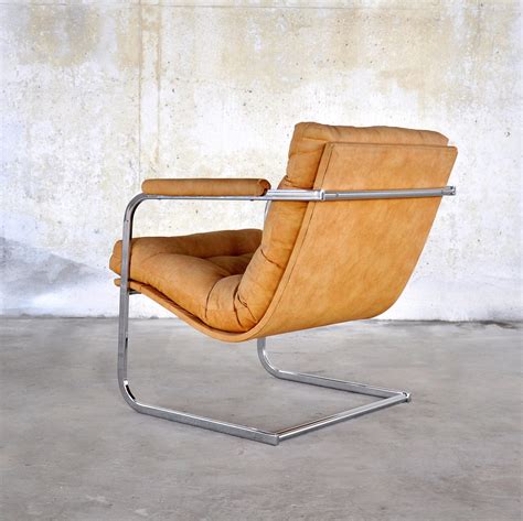 SELECT MODERN: Mid-Century Modern Chrome Cantilever Scoop Lounge Chair