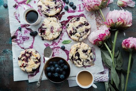 Free Images : black coffee, bloom, blossom, blueberries, bowl, caffeine, cookies, cups ...