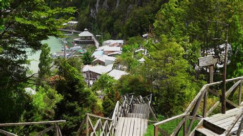 Wooden Piers and Walkways of Lumber Town Caleta Tortel Stock Video - Video of wooden, fiord ...