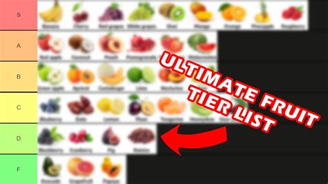 Ultimate Fruit Tier List - YouTube