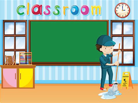 Royalty Free School Cleaning Clip Art, Vector Images & Illustrations ...