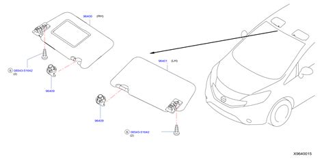 2022 Nissan Frontier Sun Visor (Left). Sun Visor - 96401-9MB1A - Genuine Nissan Part