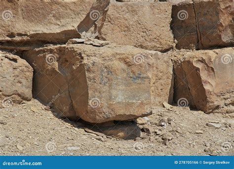 Pyramids in Dahshur, Sahara Desert, Egypt Stock Photo - Image of ...