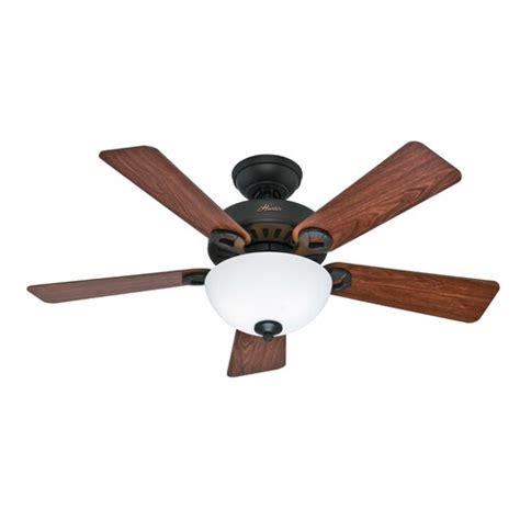 Hunter Ridgefield Bowl 5 Minute Fan 44-in Satin Bronze Indoor Ceiling Fan with Light Kit (5 ...