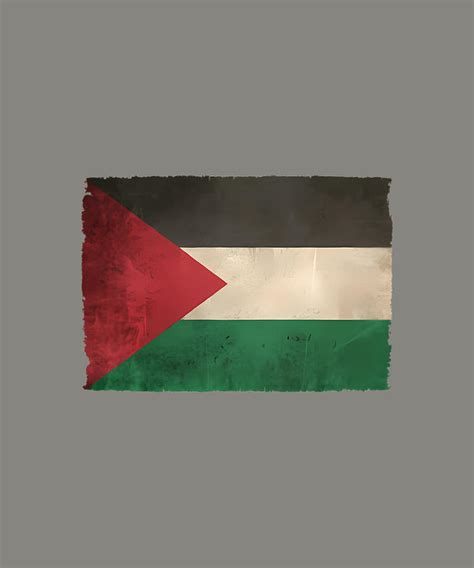 Old And Worn Distressed Vintage Flag Of Palestine Digital Art by ...