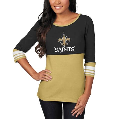 Women's New Orleans Saints Majestic Black Roster Push Three-Quarter ...