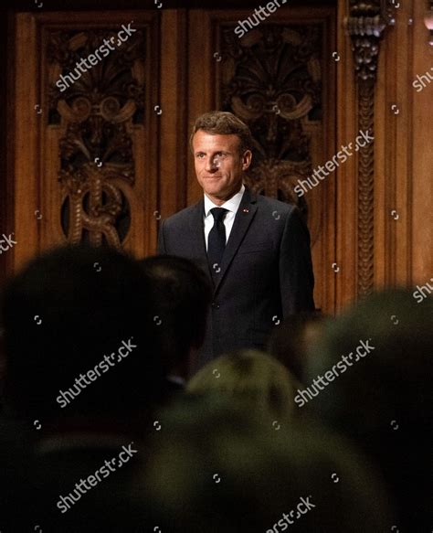 President Emmanuel Macron Listens Speech Sorbonne Editorial Stock Photo - Stock Image | Shutterstock