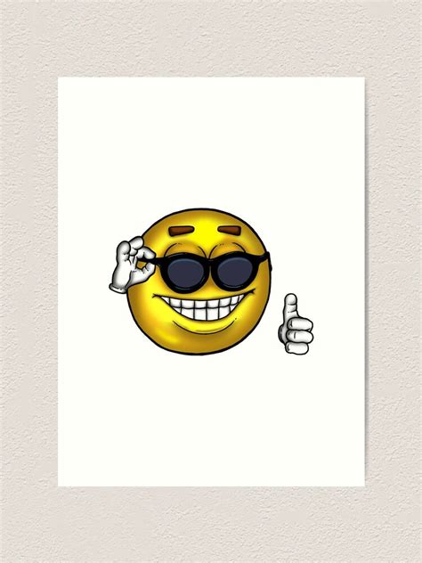 "Sunglasses Thumbs Up Meme" Art Print for Sale by dumbshirts | Redbubble