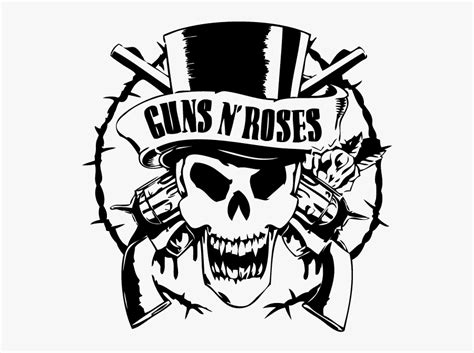 Art,black And White,art - Guns And Roses Vector , Free Transparent Clipart - ClipartKey