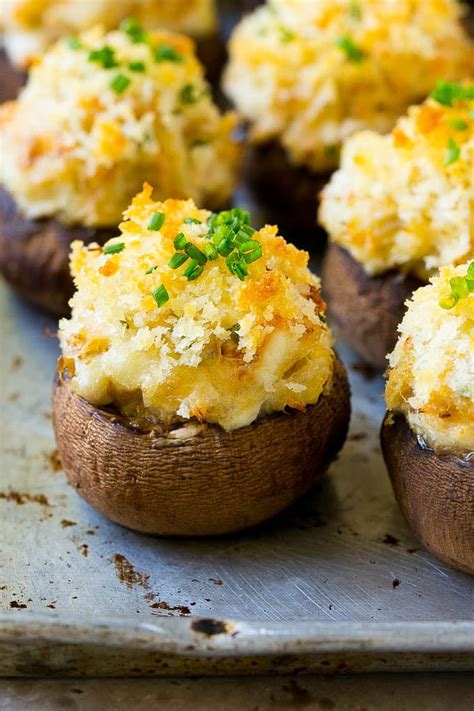 Crab Stuffed Mushrooms - Dinner at the Zoo