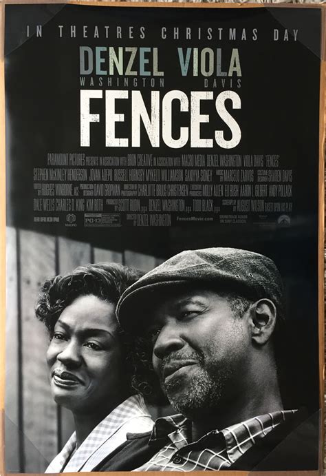 FENCES MOVIE POSTER 2 Sided ORIGINAL FINAL 27x40 DENZEL WASHINGTON VIOLA DAVIS | eBay