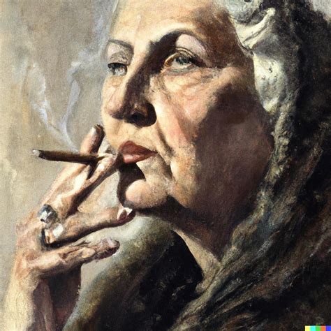 “A portrait of a glamorous old woman smoking a cigarette by Andrew Wyeth” : r/dalle2