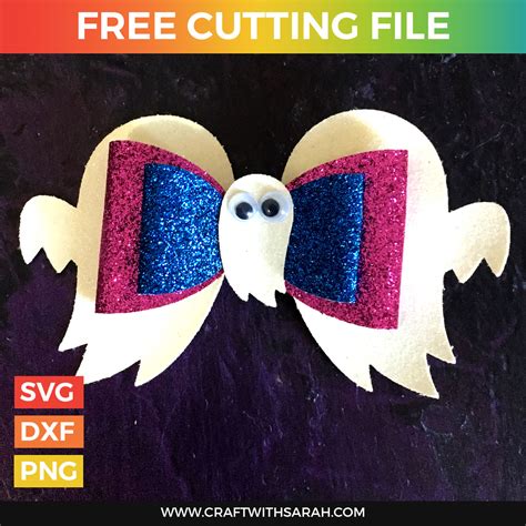 Ghost Hair Bow SVG Cutting File | Craft With Sarah