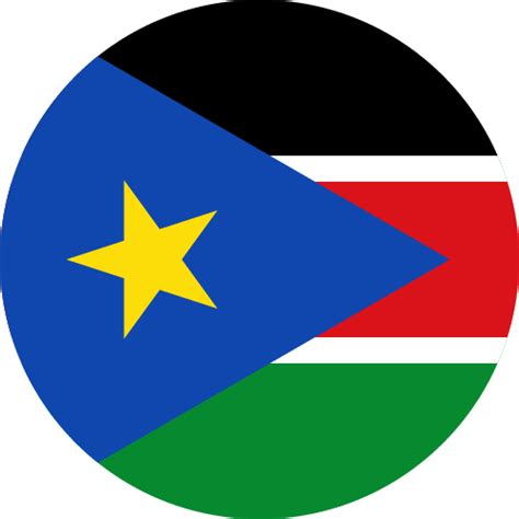 Printable Country Flag of South Sudan - Circle | Vector Country Flags ...