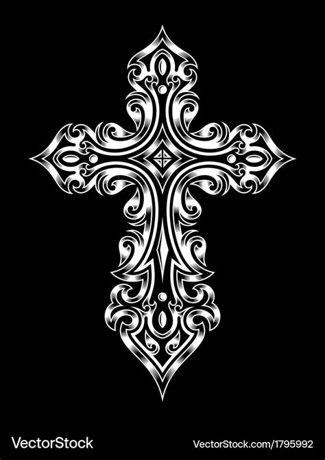 Gothic cross Royalty Free Vector Image - VectorStock