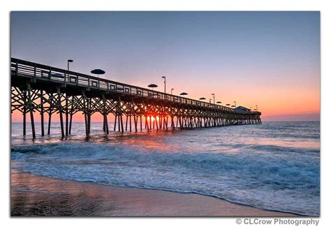 HDR Sunrise at Garden City Pier in Garden City, SC. © CLCrow Photography | Myrtle beach ...