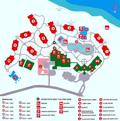 Resort Map | Memories Flamenco Beach Resort | Cayo Coco, Cuba