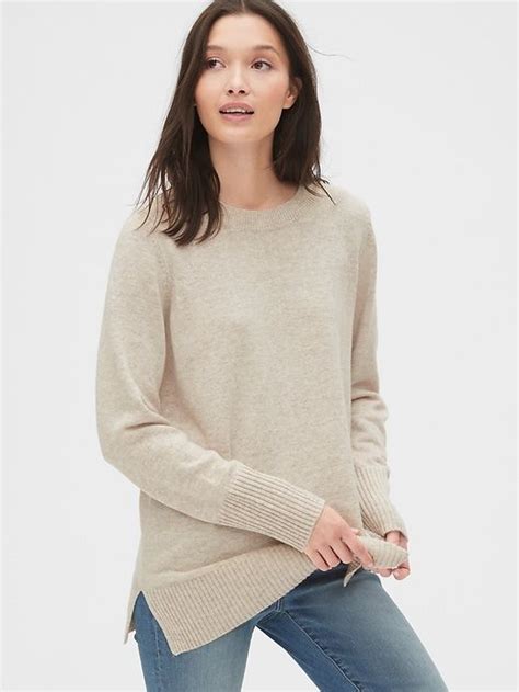 Gap Women's Crewneck Tunic Sweater Oatmeal Beige | Sweaters, Tunic sweater, Sweaters for women