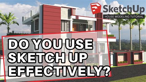 How to design a house on sketchup || Tutorials for beginners || PART 1 ...