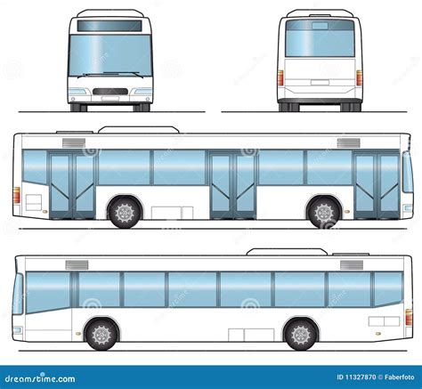 Public Bus Template Vector Illustration | CartoonDealer.com #11327870