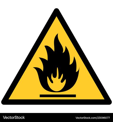 Flammable hazard symbol Royalty Free Vector Image