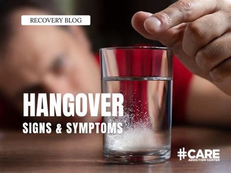 Hangover Signs & Symptoms