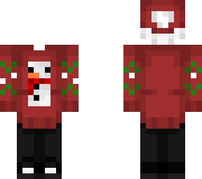 Christmas Sweater w/ Santa Hat | Minecraft Skin