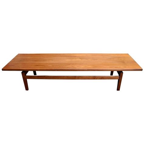 Mid-Century Modern Solid Walnut Low Coffee Table or Long Bench by Jens Risom For Sale at 1stDibs ...