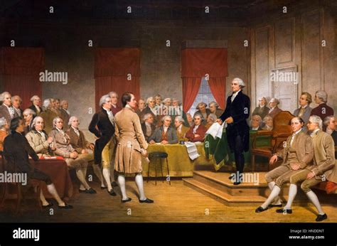 Signing constitution painting hi-res stock photography and images - Alamy