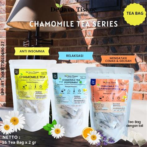 Teh Celup Chamomile Tea Bag Herbal Kesehatan Bebas Gula Kafein | Lazada Indonesia