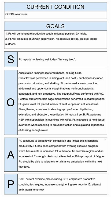 Pediatric soap Note Template Awesome Physical therapist soap Notes ...