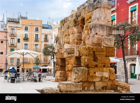 Roman ruins in la plaza del forum, Tarragona, Catalonia, Spain Stock Photo - Alamy