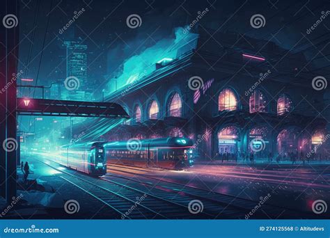 Crossing Station, Island Form With Wedge Or Line Operation. Stock Image | CartoonDealer.com ...