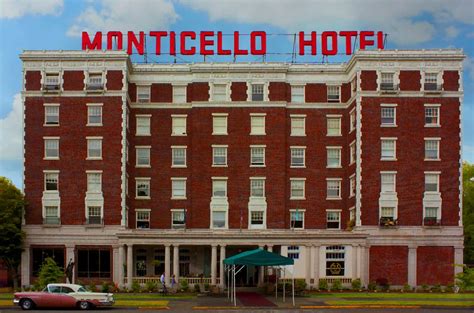 The Monticello Hotel (opened 1923), my rendition of a 1920 postcard showing the structure ...