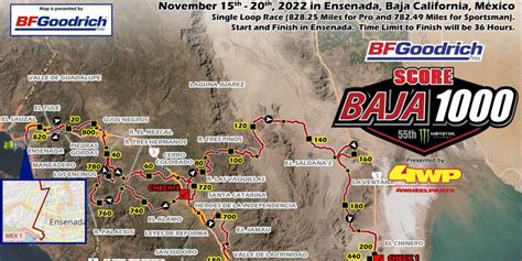 2024 Baja 1000 Map - Janaye Marquita