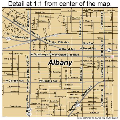 Albany Georgia Street Map 1301052