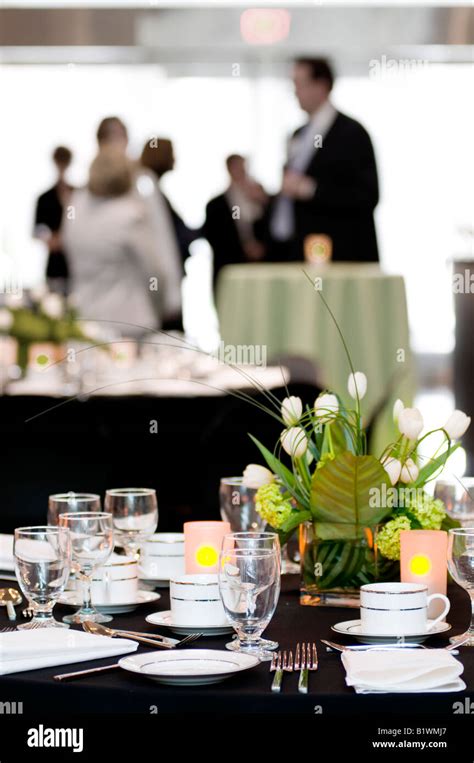 banquet table setting Stock Photo - Alamy