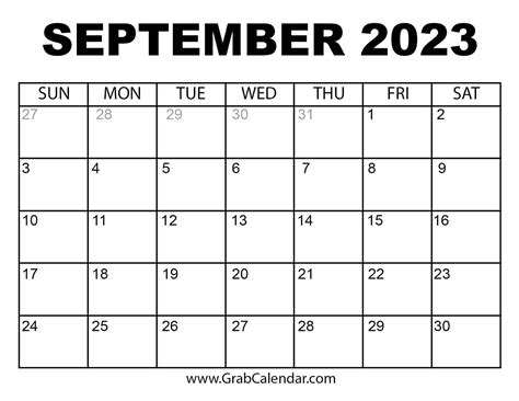 September 2022 Calendar