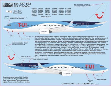 TUI 737 Max 8 and 737-800s Released – DRAW Decal