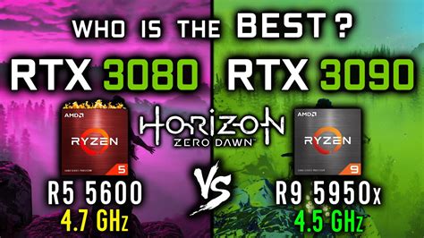 Ryzen 5 5600 OC with RTX 3080 vs Ryzen 9 5950x with RTX 3090 - Horizon Zero Dawn | 1080p - YouTube