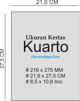 ukuran kertas kuarto | Pena Indigo