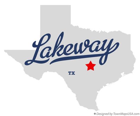 Map of Lakeway, TX, Texas