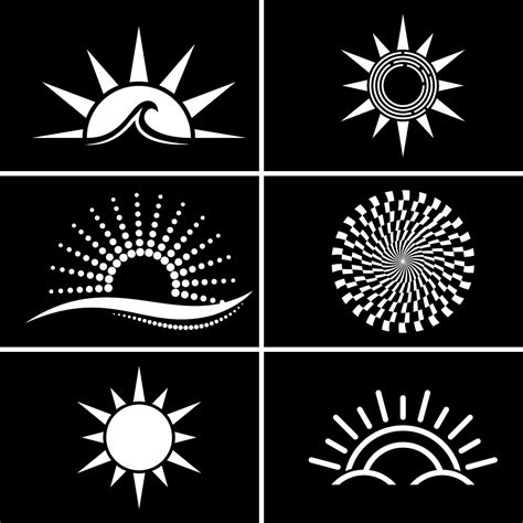 Abstract creative sun logo design, Summer Sun Logo, Sunburst icon sign ...