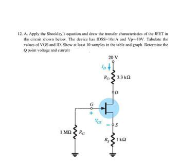 Answered: Apply the Shockley's equation and draw… | bartleby