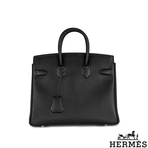 Hermès Shadow Birkin 25cm Black Swift PHW | Rich Diamonds