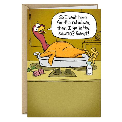 Turkey Rubdown and Sauna Funny Thanksgiving Card for only USD 3.69 ...